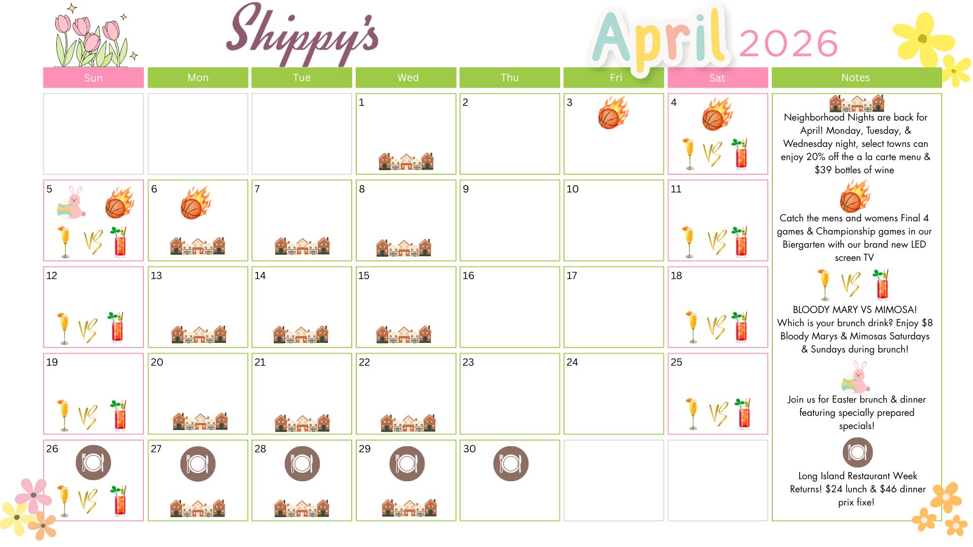 April Calendar